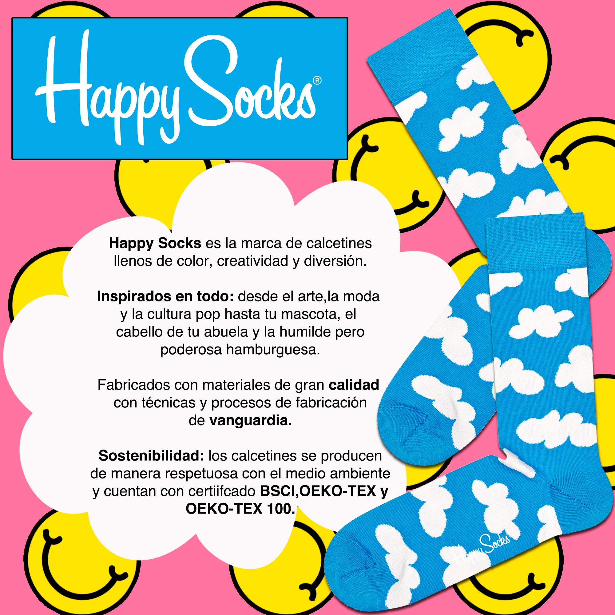 Pack 2 Pares De Calcetines Happy Socks Bunny Y Wave