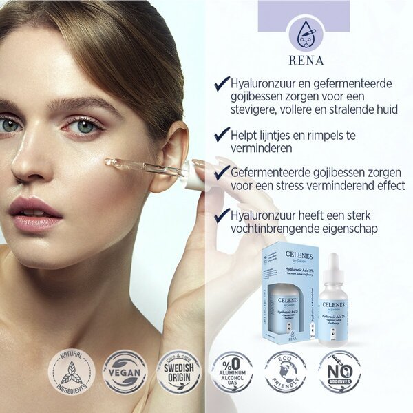 Celenes By Sweden serum s hijaluronskom kiselinom i aktivnim fermentiranim goji bobicama 30 ml - za sve tipove kože