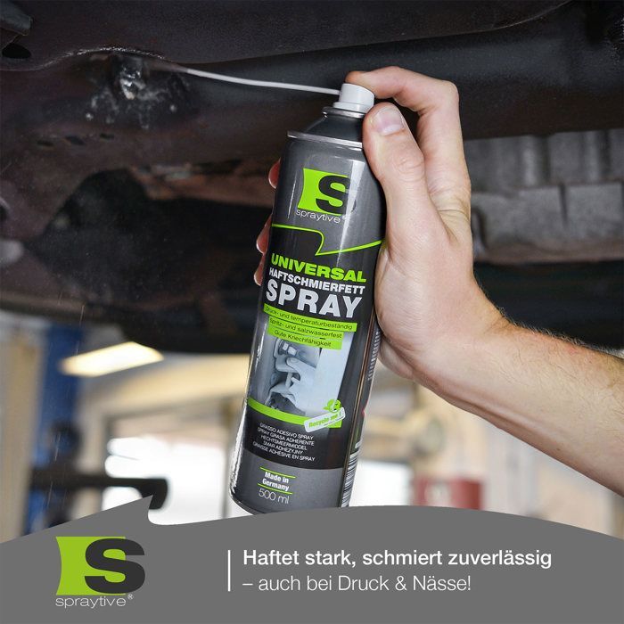 Spraytive 1× 500ml – universal spray of adhesive grease, penetrating lubricant for cars, joints and bearings
