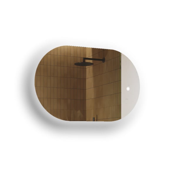 Lustro łazienkowe LED 80x50cm - owalne - LED Dual, włącznik