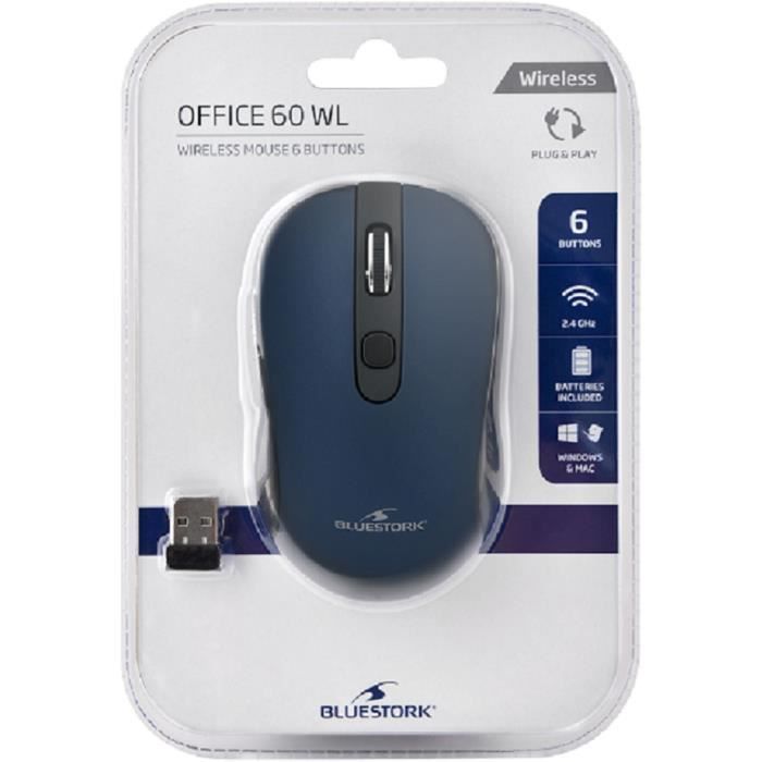 Wireless Mouse - BLUESTORK - OFFICE 60 - PC/MAC - Blue