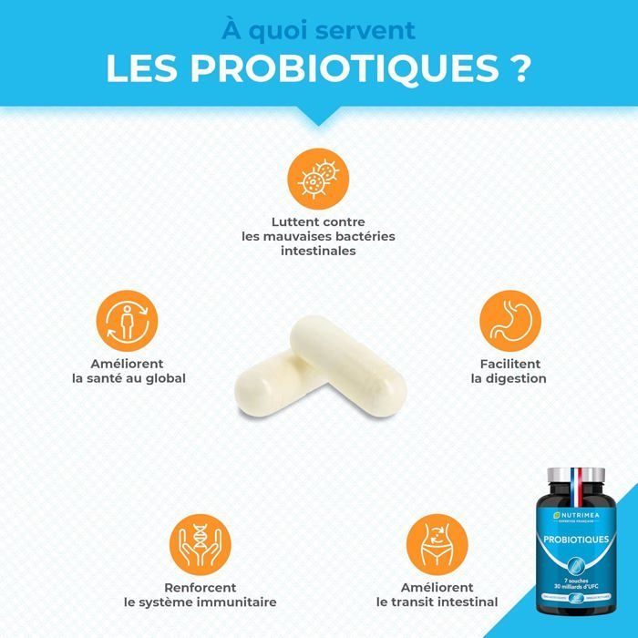 Probióticos 30 bilhões de UFC/dia - 7 cepas bioativas - Vitamina D - 30 cápsulas