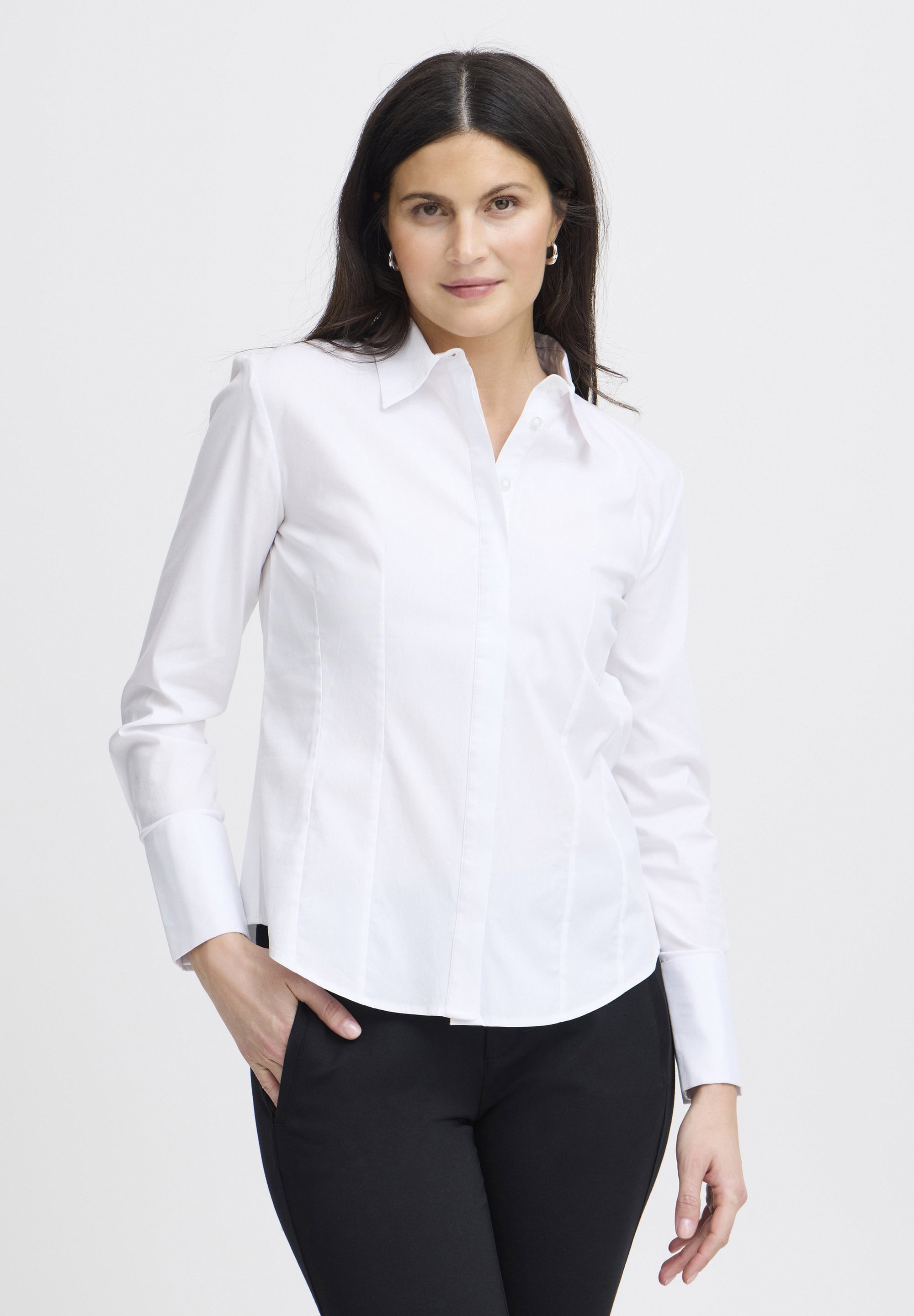 Fransa FRZASHIRT - Blouse met knoopsluiting - geheel wit
