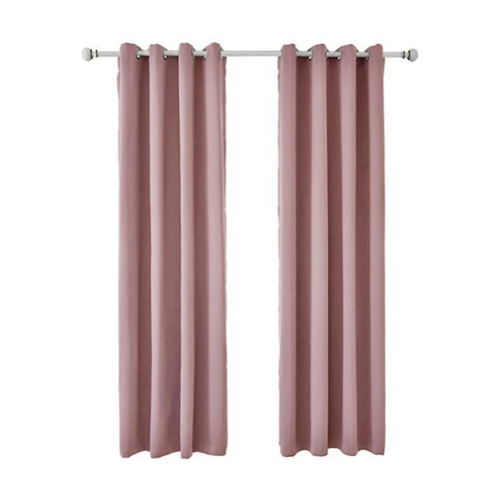 Set di 2 tende oscuranti termiche per soggiorno - 140 x 240 cm (rosa chiaro)