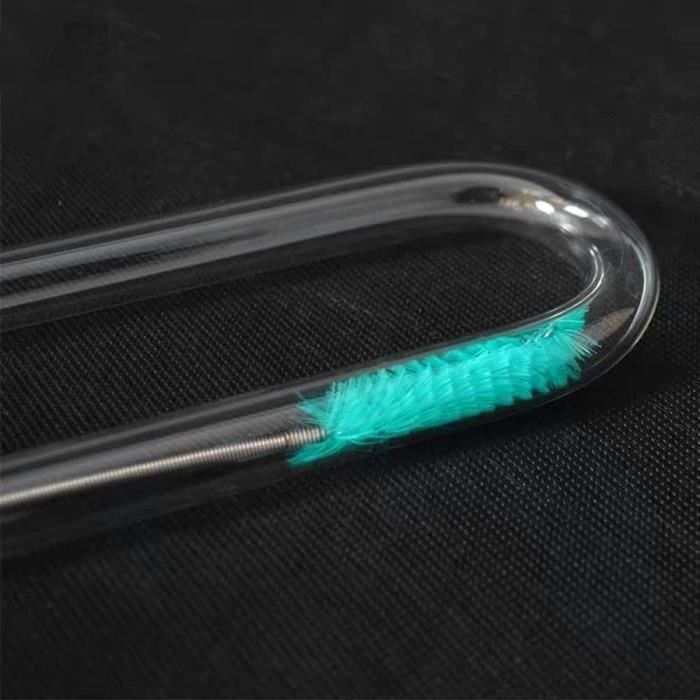 Cepillo flexible para limpiar acuarios - Cepillo de manguera de doble extremo - 200 cm - Azul