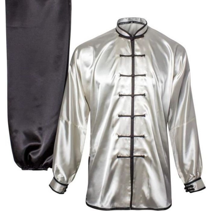 Luxury Tai Chi Outfit in Black and Beige