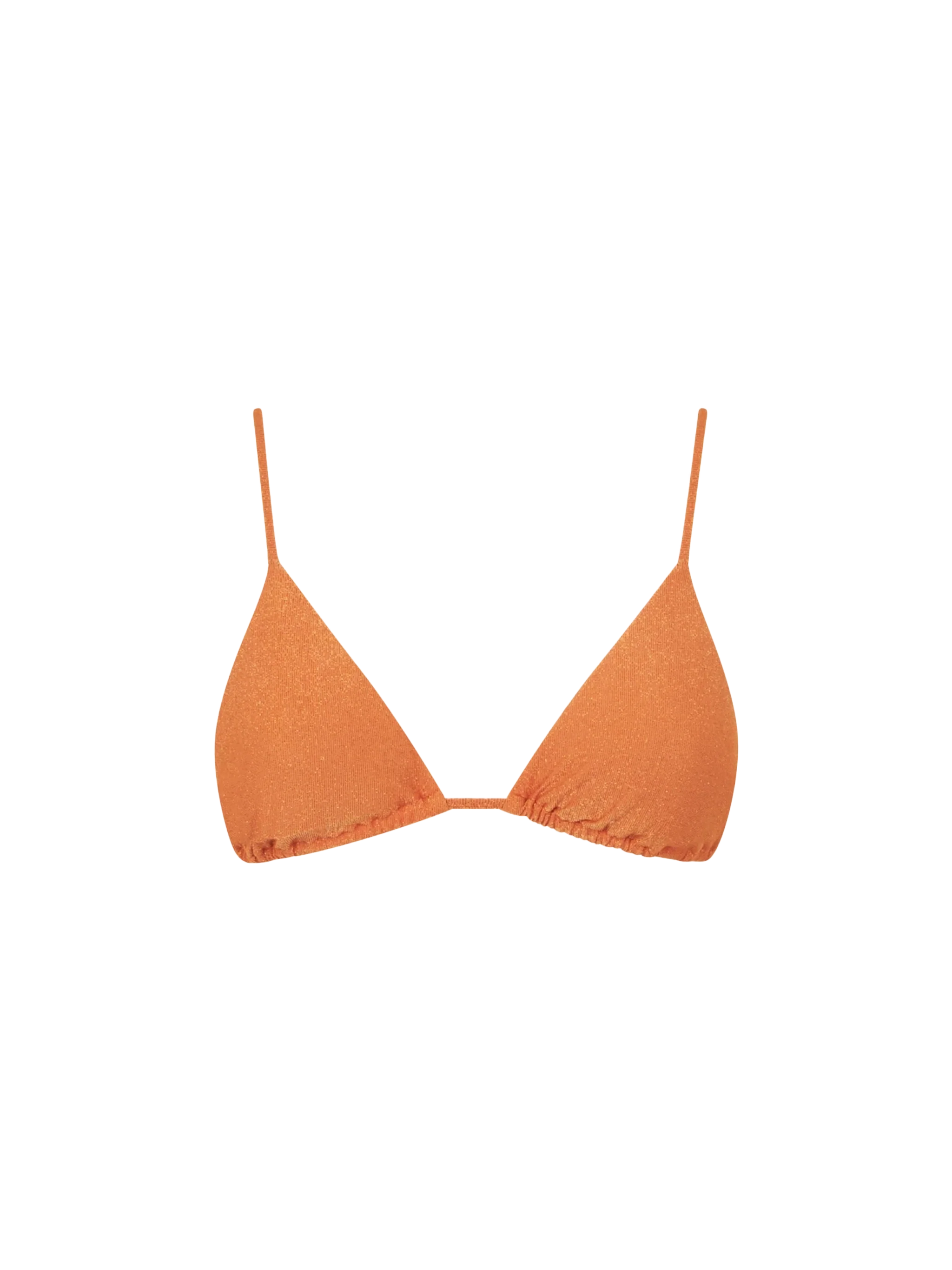Top triangular naranja para mujer