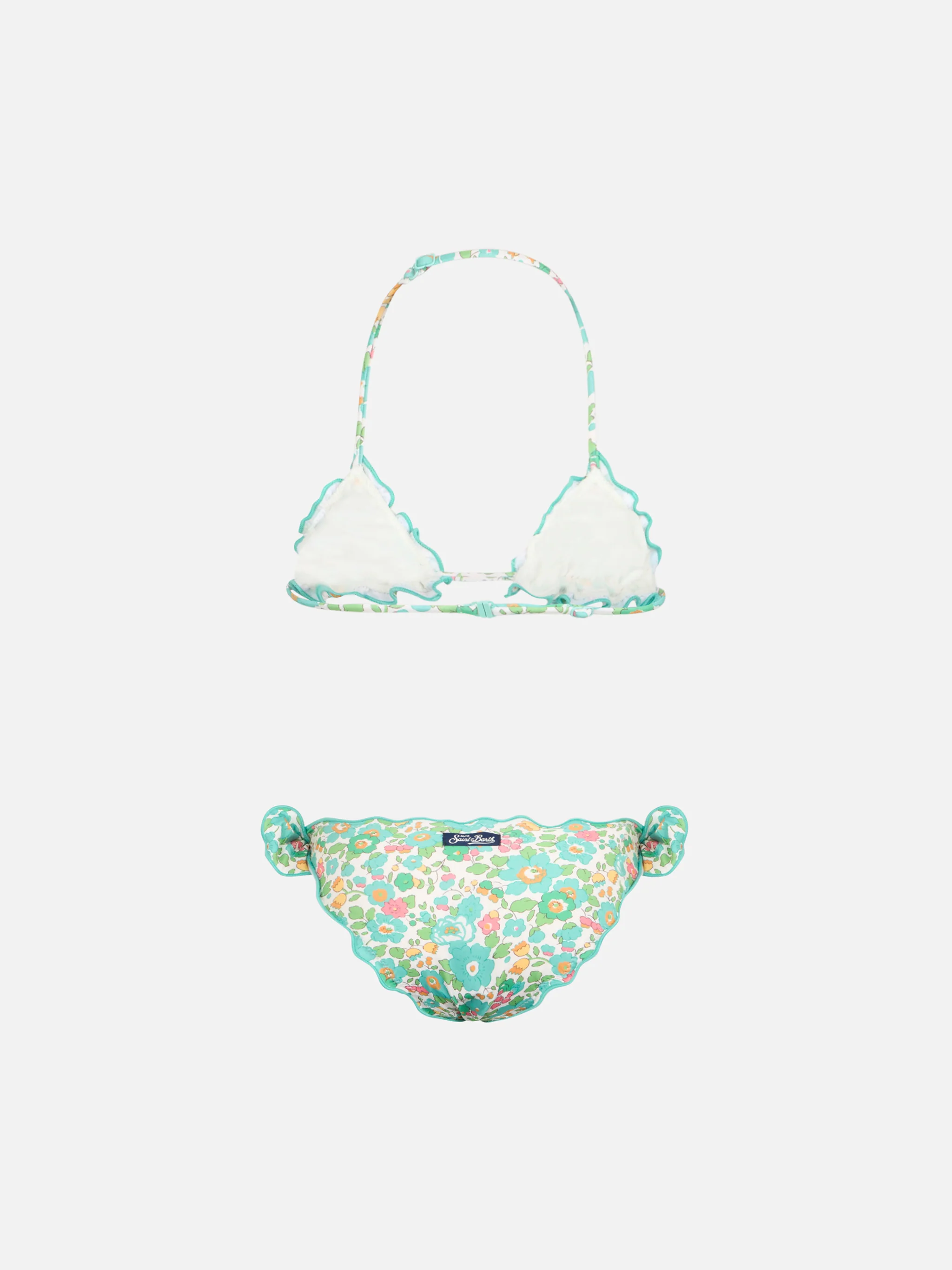 Bikini classico da bambina a triangolo Cris con stampa Betsy | REALIZZ