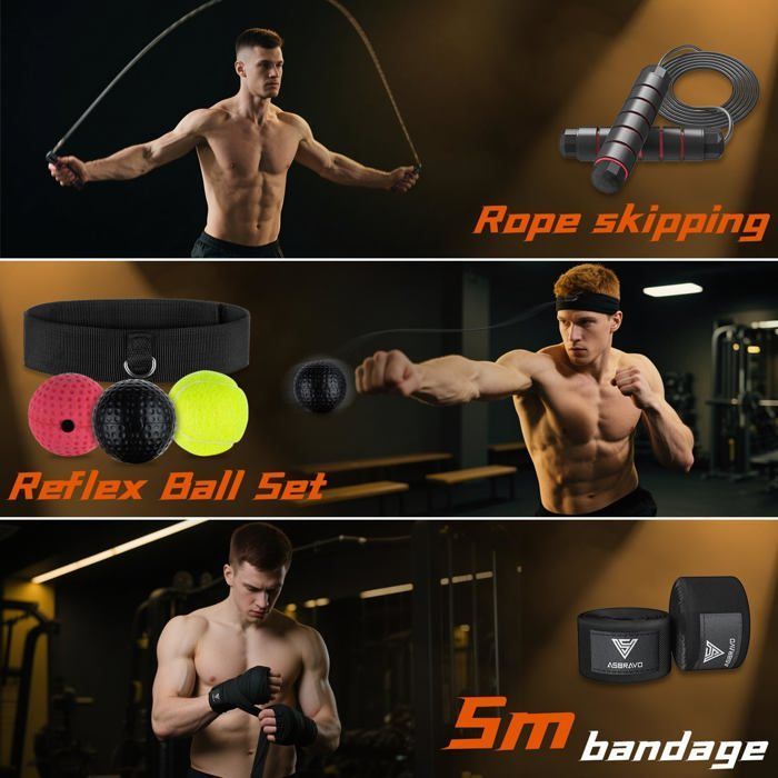 Saco de boxeo pesado para adultos de 120 cm - Kit con guantes de boxeo de 340 g y vendas de mano de 5 m - para entrenamiento de MMA, kárate y taekwondo