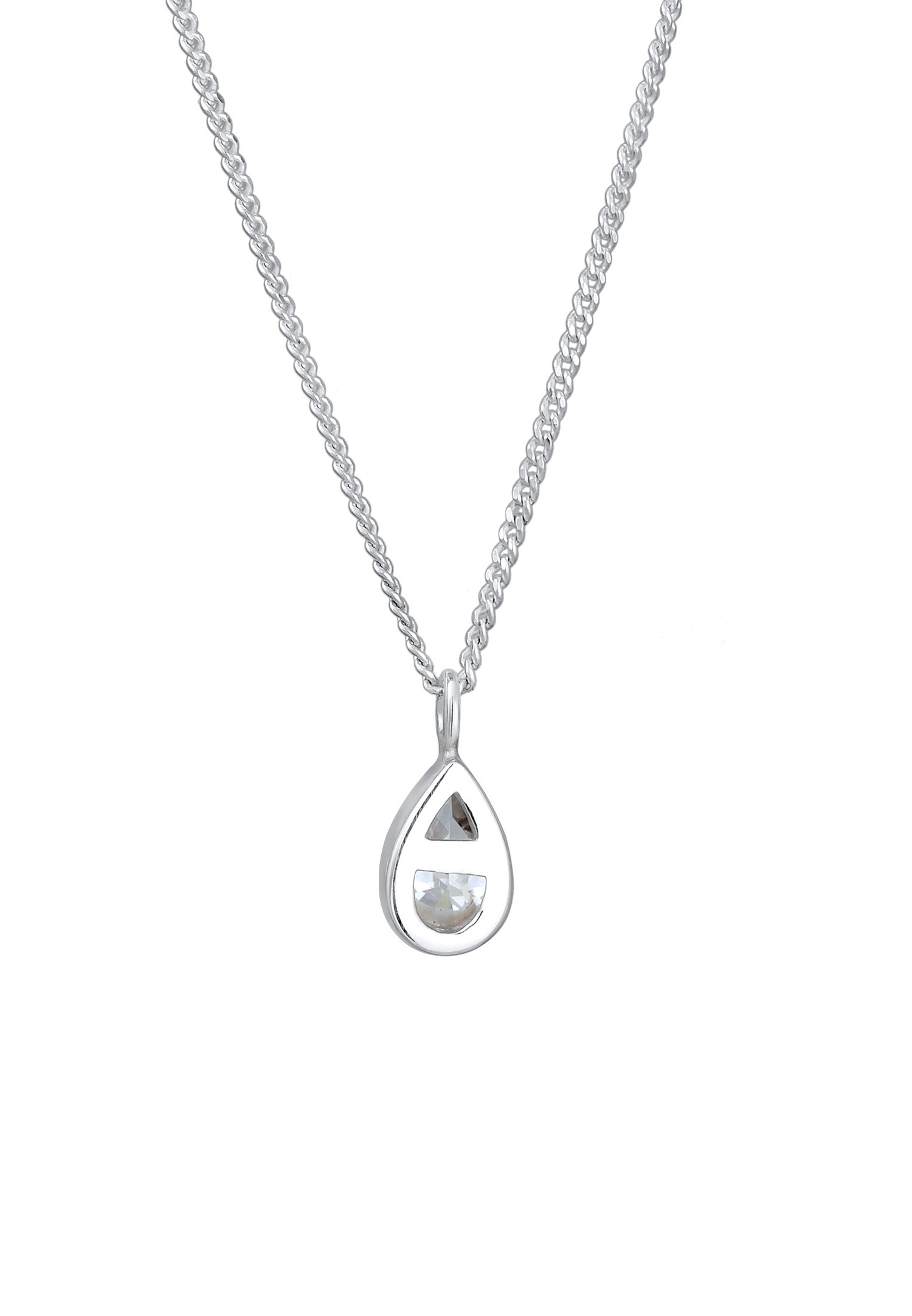 Elli Femmes Goutte Pendentif Simple avec Zirconium en Argent Sterling 925