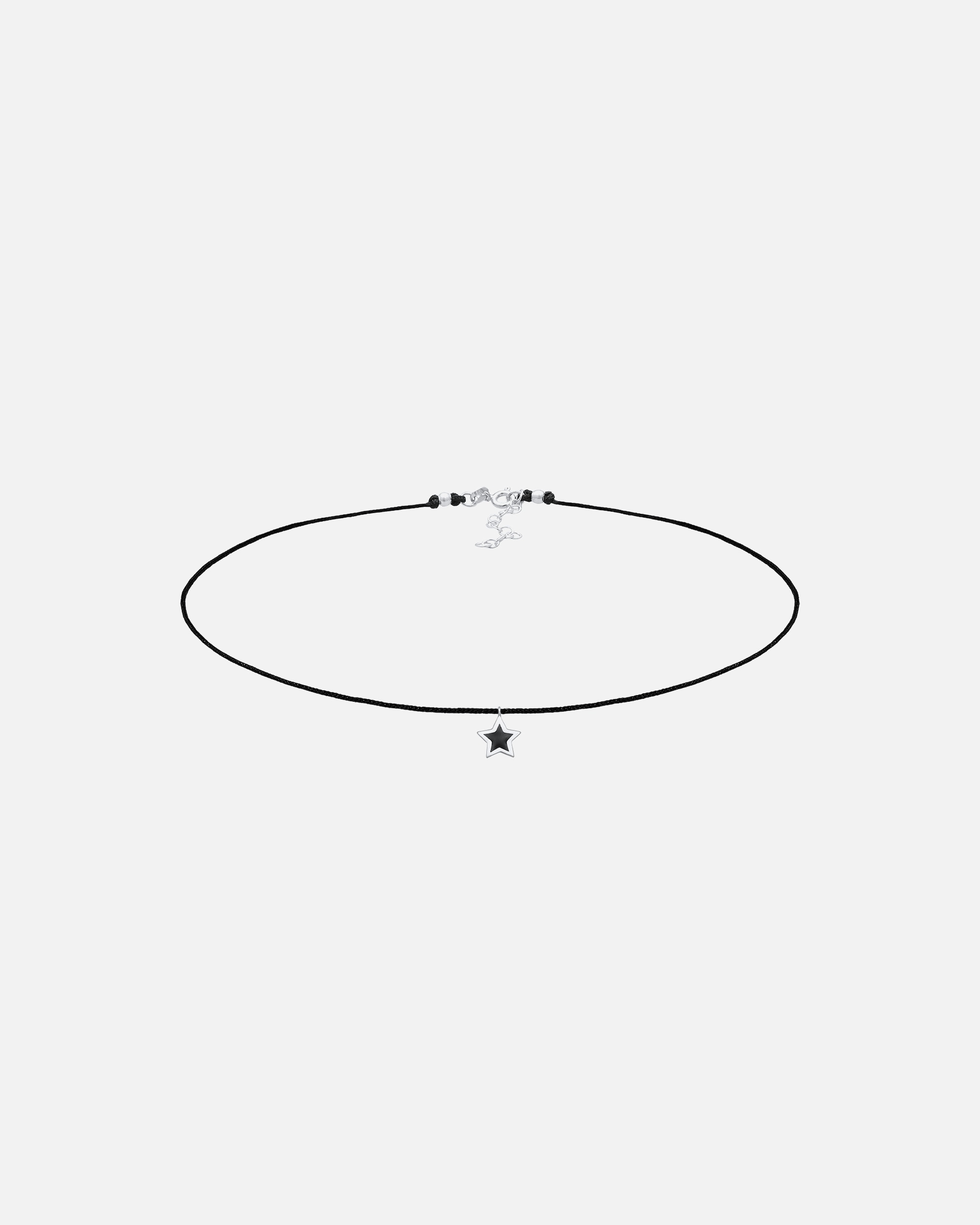 Elli Femmes Choker Pendentif étoile Astro avec émail et textile en argent sterling 925