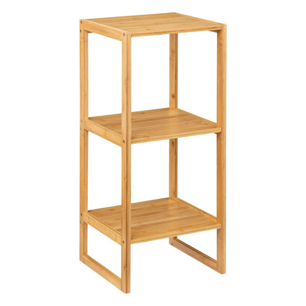 Wąski regał łazienkowy Lab'n Modul, bambusowy, szer. 33,5 cm