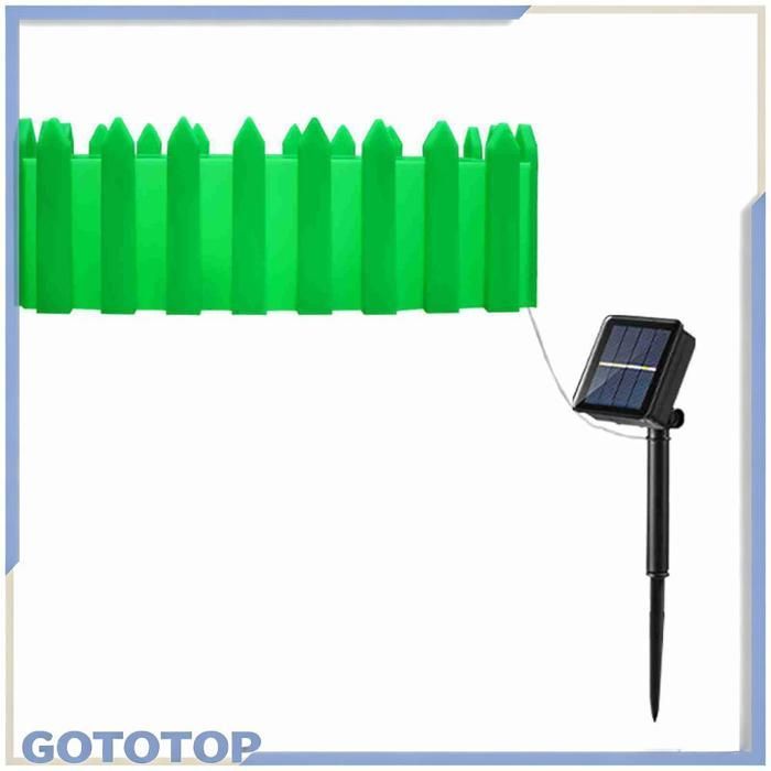 GOTOTOP Luces solares para macetas de exterior Lámparas solares para macetas Balcón Piscina Bolardo Verde