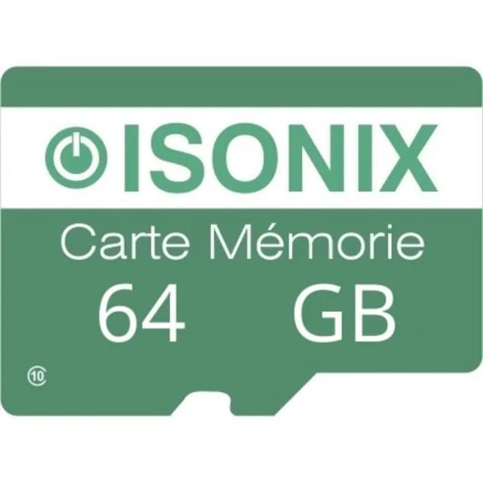 Tarjeta Micro-SD - ZISONIX - 64 GB - Clase 10 - SDXC/SDHC - Compatible con smartphones y cámaras