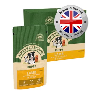 James Wellbeloved Puppy & Junior Zakjes - Lam met Rijst