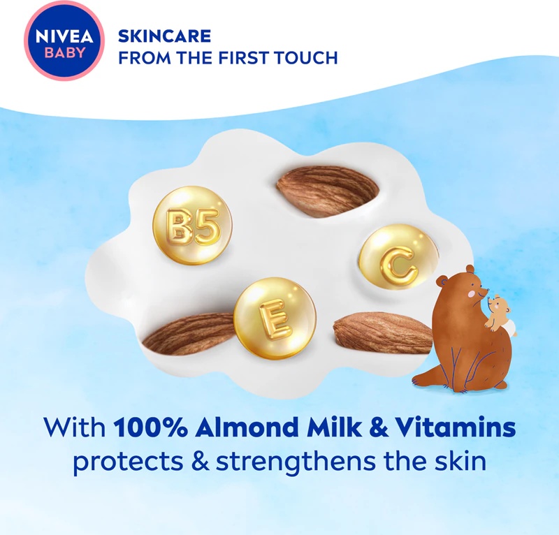 NIVEA BABY drėkinamasis kūno pienelis