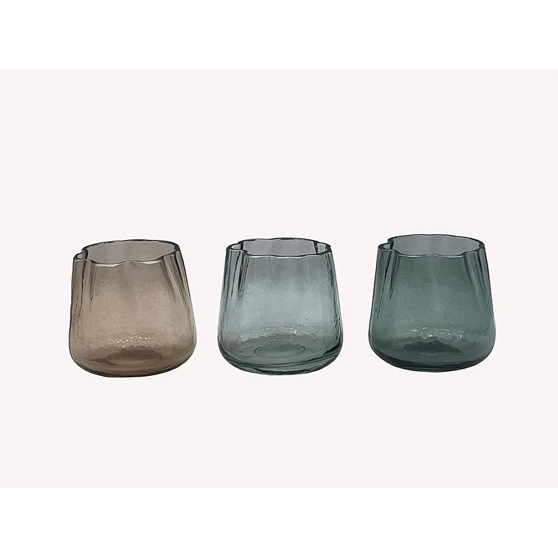 Hem Värmeljushållare Tulpan 9x8 cm, glas