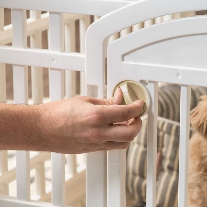 Iris Ohyama Puppy Speelbox / Hondenren, Modulair, Weerbestendig, voor Honden - Pet Circle - CI-604E, Wit
