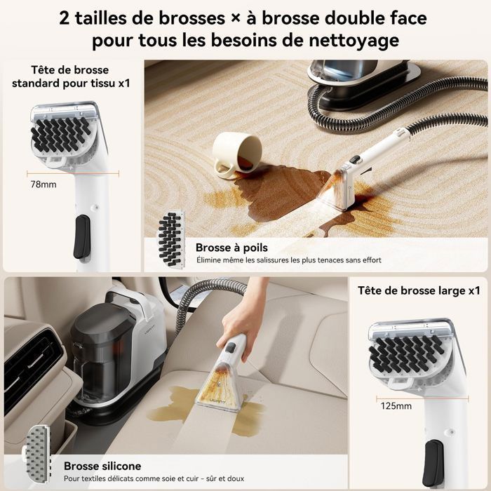 UWANT Y100 Steam - Pulitore a vapore multifunzionale - 3 modalità (vapore/acqua calda/acqua fredda), 18 kPa, sterilizzazione al 99,99%, portata di 6,5 m