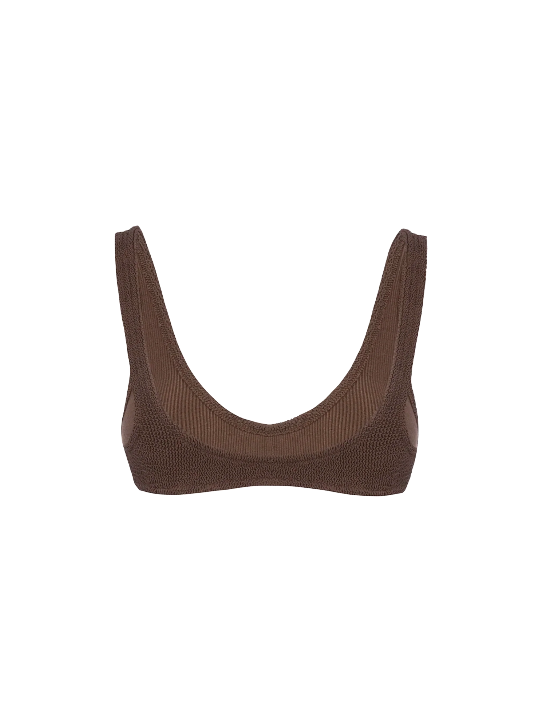 Bralette marrón arrugado para mujer de Pamy