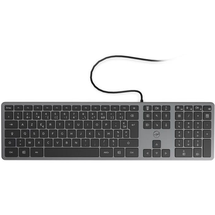 Slim wired keyboard with metal finish - MOBILITY LAB - Space Grey - AZERTY