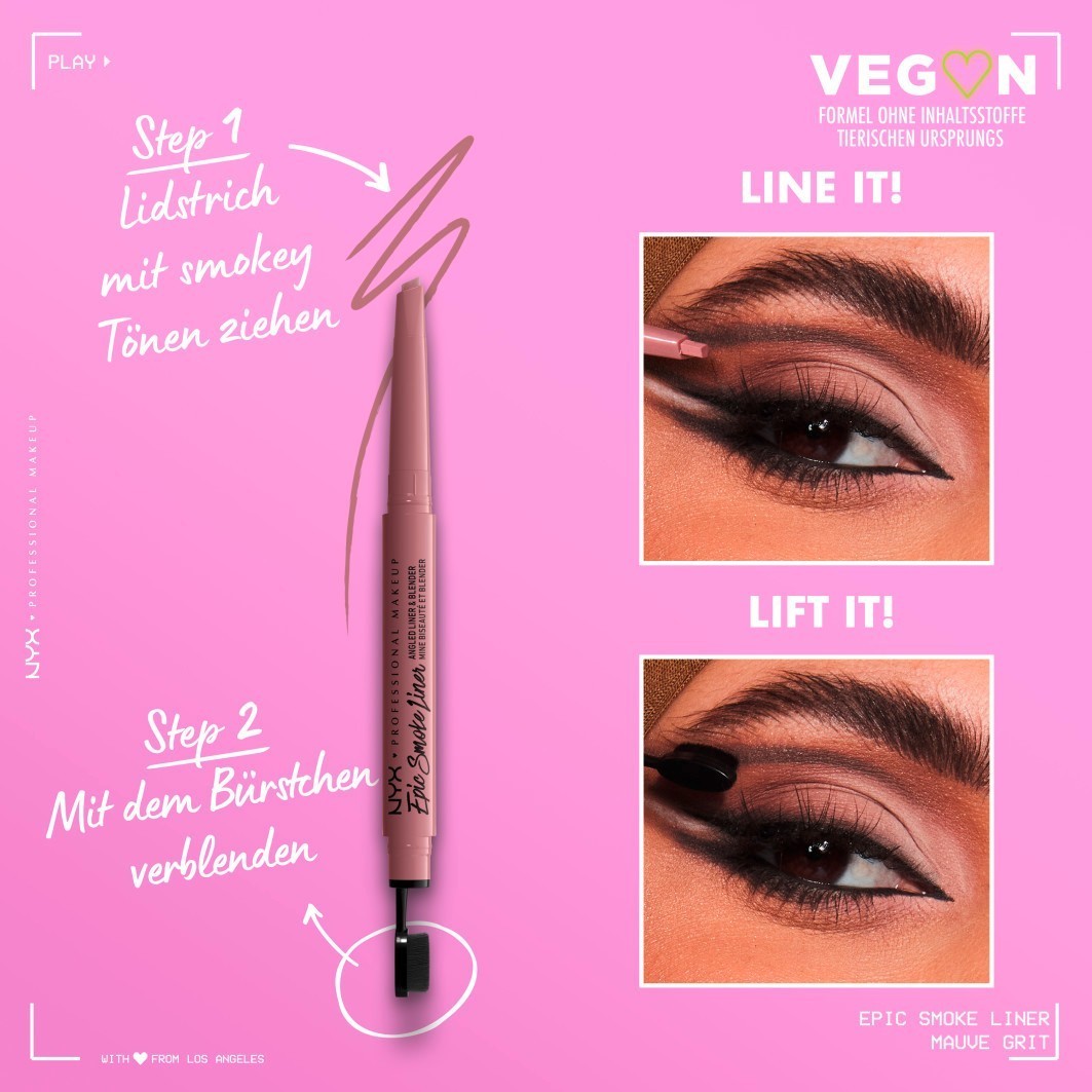 Očná linka NYX Professional Makeup Epic Smoke Liner, šikmá linka a rozjasňovač – 0,2 g
