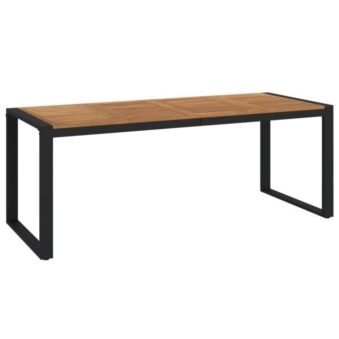 Tavolo da giardino vidaXL con gambe a U, 200x90x75 cm, in legno di acacia, codice 319518
