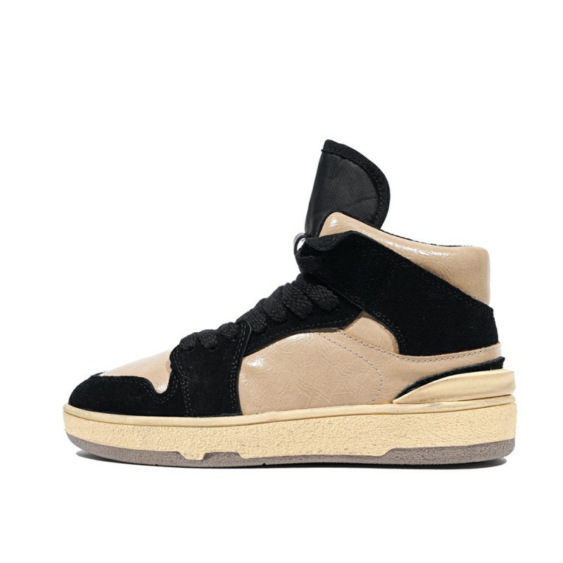 Zapatillas de invierno para mujer, zapatos planos de plataforma, moda, empalme, casuales, suela gruesa, zapatillas altas para mujer, estudiantes