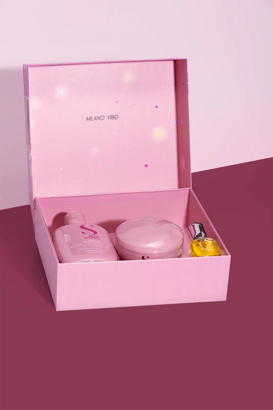 Alfaparf Milano Semi di Lino Moisture Holiday Kit intensyviai drėkinamasis dovanų rinkinys