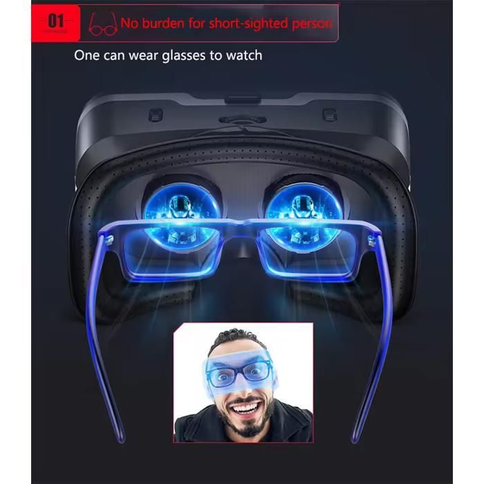Óculos de Realidade Virtual - RNCYN - Lentes 3D - Compatível com Smartphone - Polarizadas - Acessório para Jogos Mobile