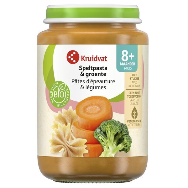 Kruidvat 8+M Органски оброк од тестенине и поврћа са спелтом<br>190g