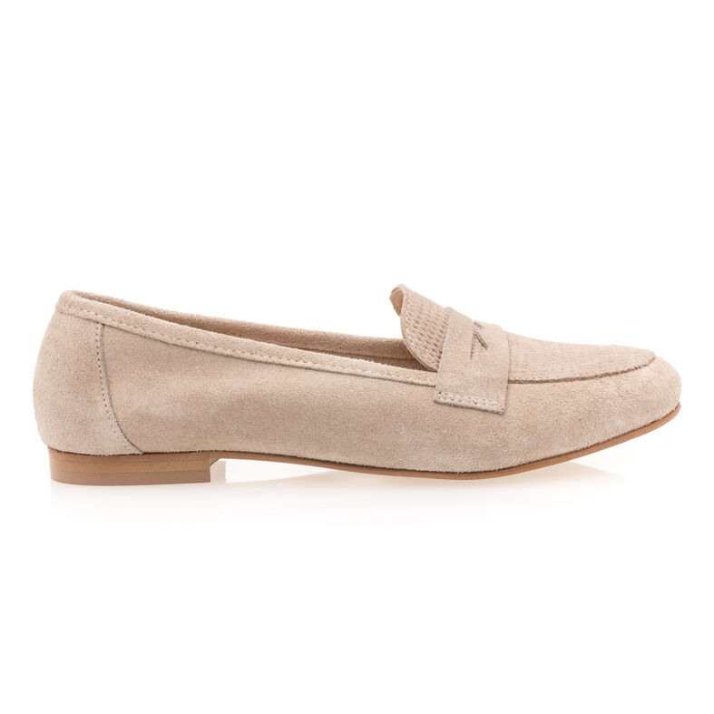 Mocassins / chaussures bateau Femme Beige