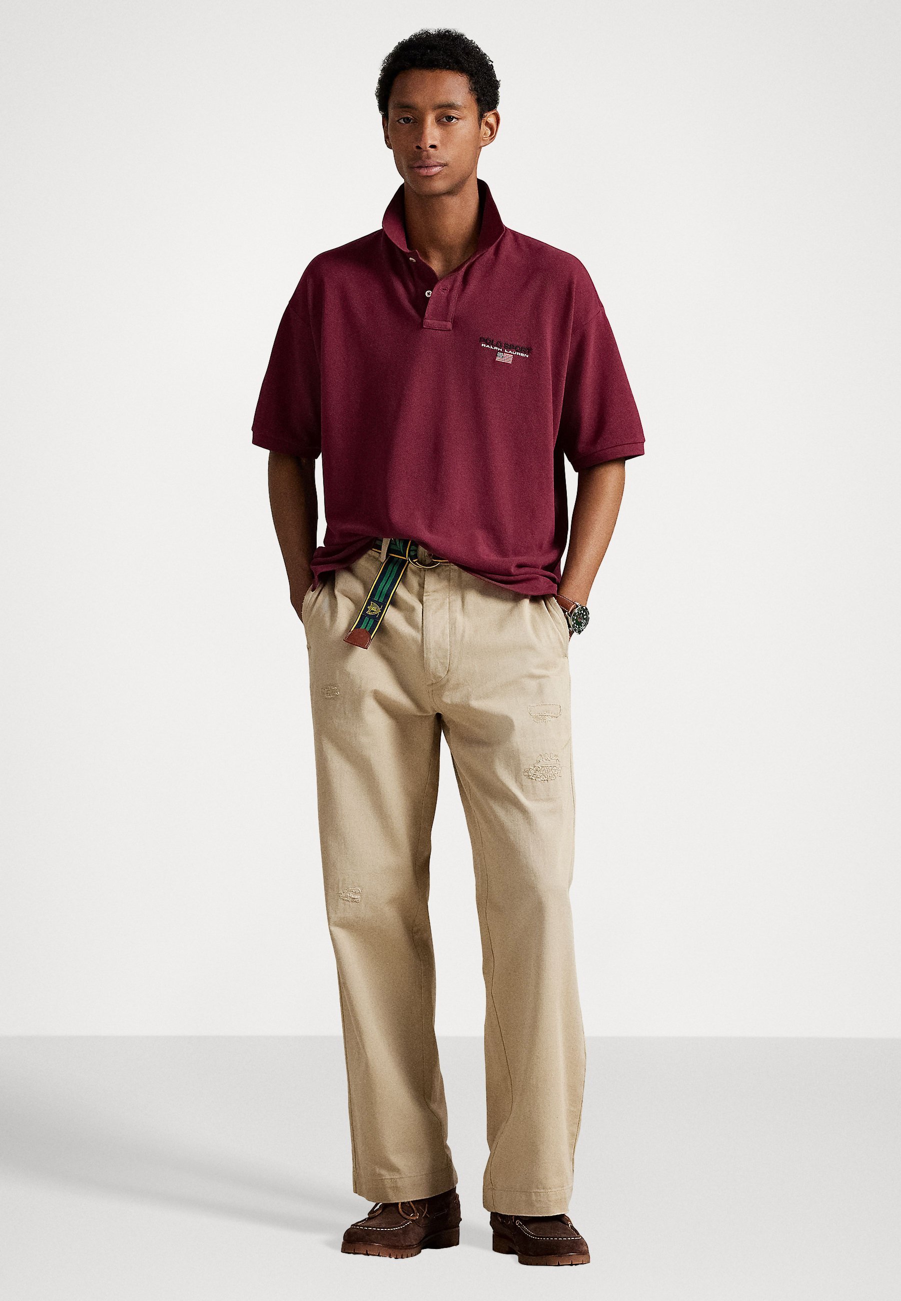 Polo Ralph Lauren Polo shirt met korte mouwen - zacht wijnrood