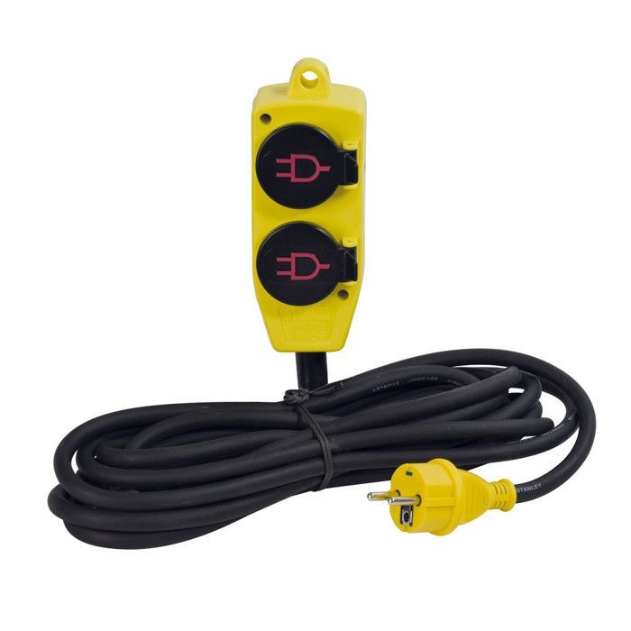 Extensão elétrica Stanley Fatmax de 5 m com bloco de 4 tomadas