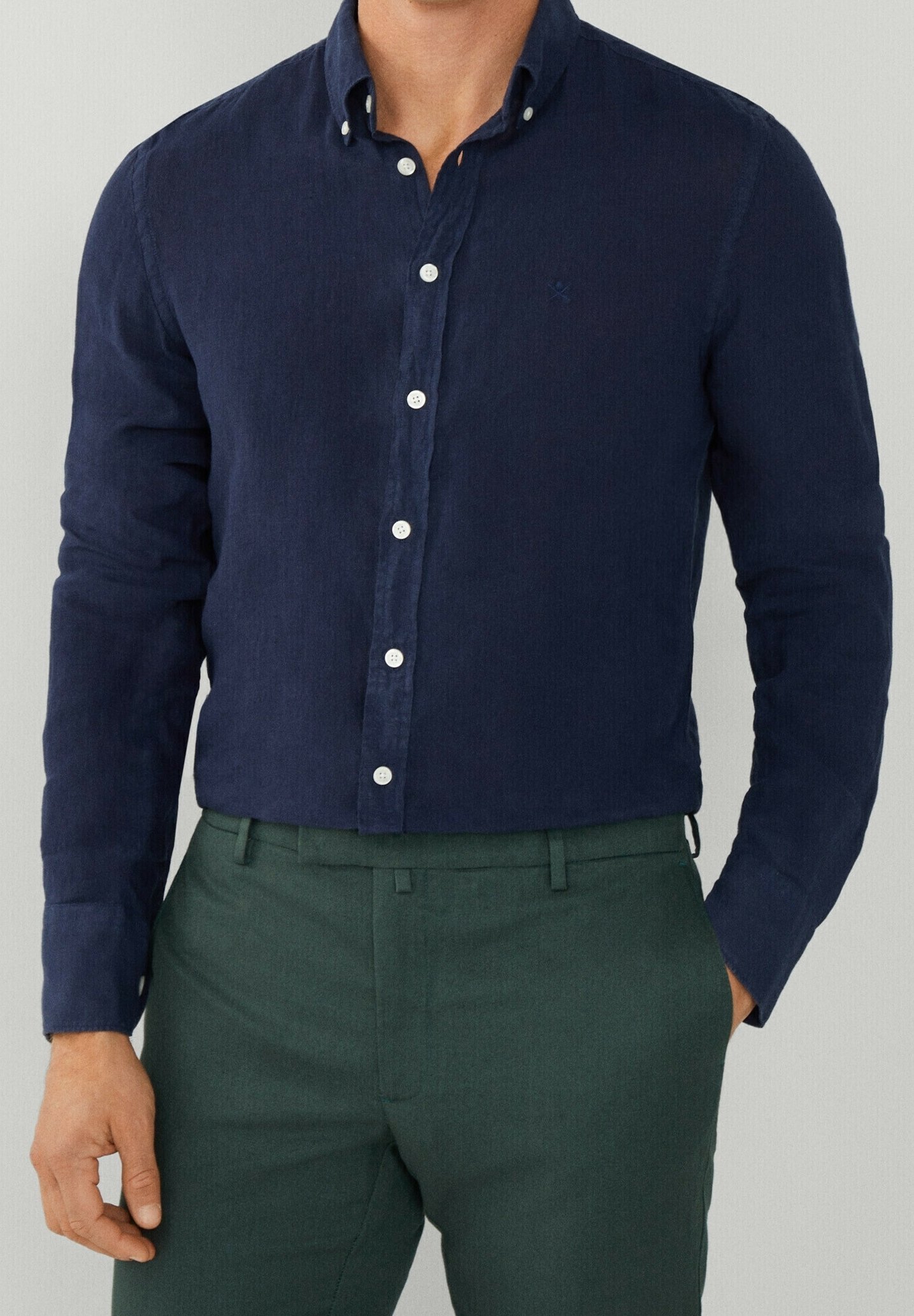 Hackett London overhemd - donkerblauw