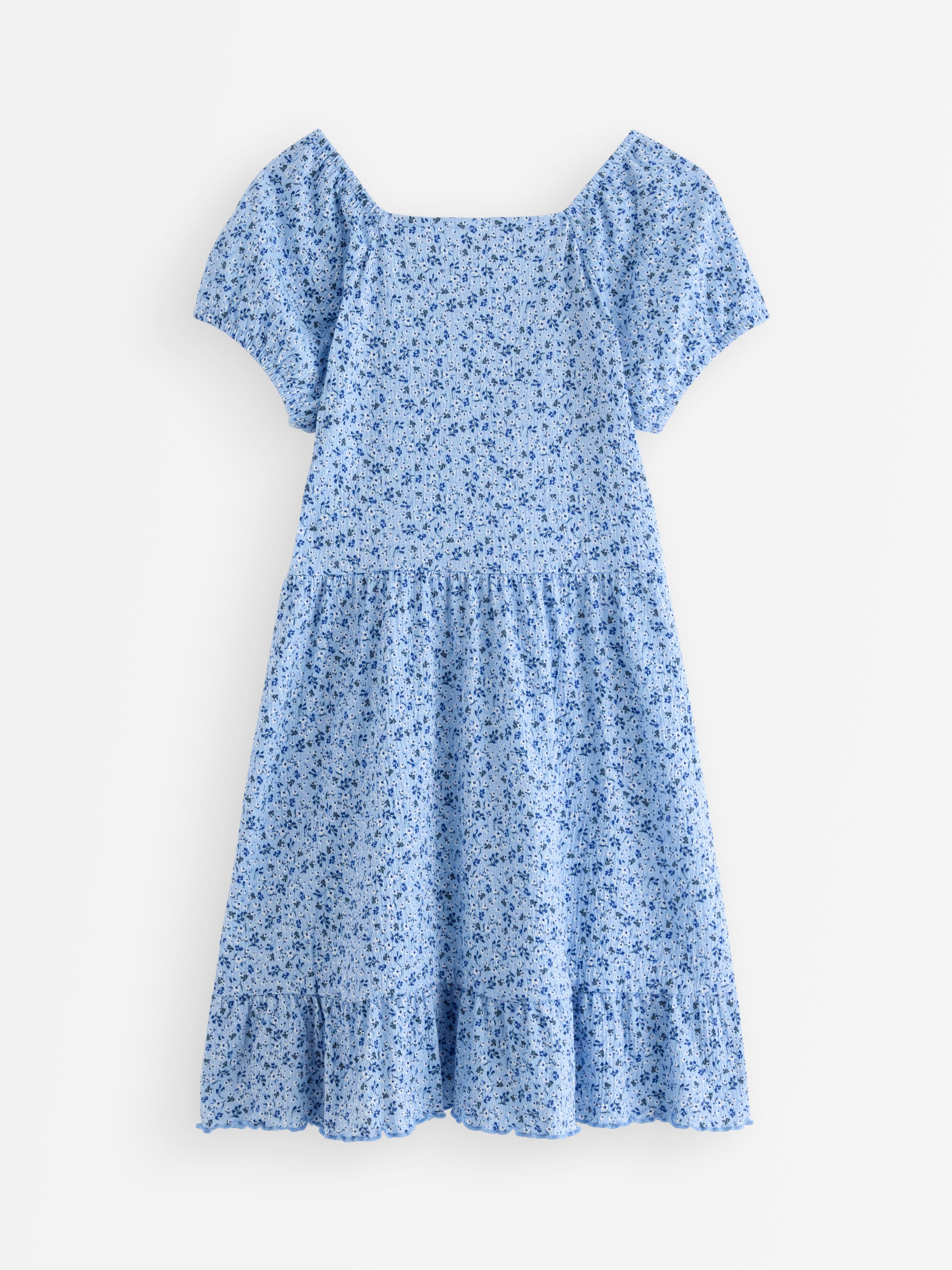 Rochie din jerseu cu mânecă scurtă, albastru deschis