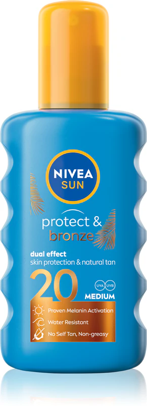 NIVEA SUN Protect & Bronze Intenzívny opaľovací sprej SPF 20