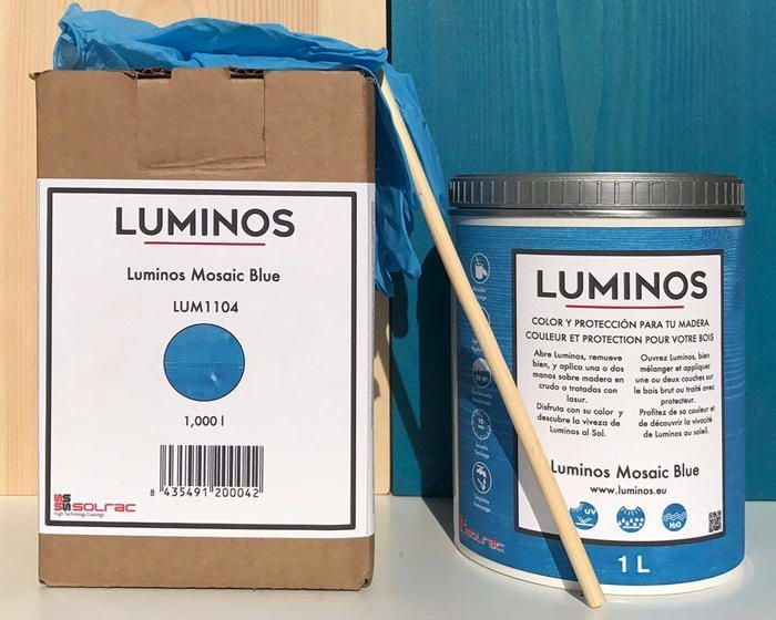 Stain - LUMINOS - LUM1104 - Biobased - Mosaic Blue - 2.5L - Exterior wood protection