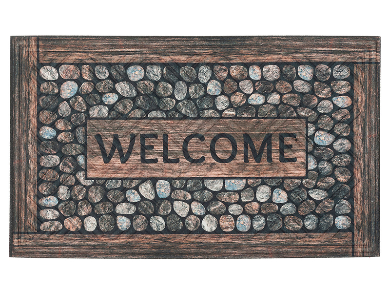Wycieraczka Lima Farmed Pebbles 45x75 cm brązowo-szara