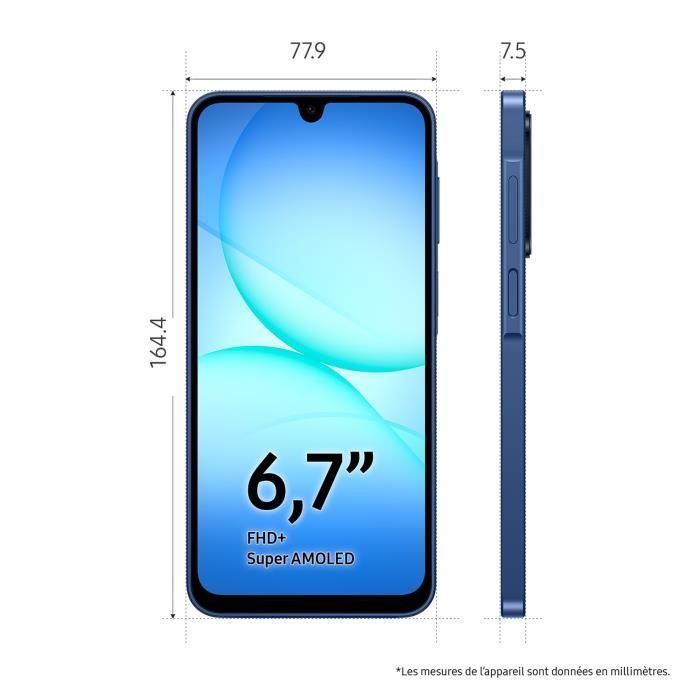 Smartphone SAMSUNG Galaxy A17 5G de 128 GB, color azul - Versión francesa