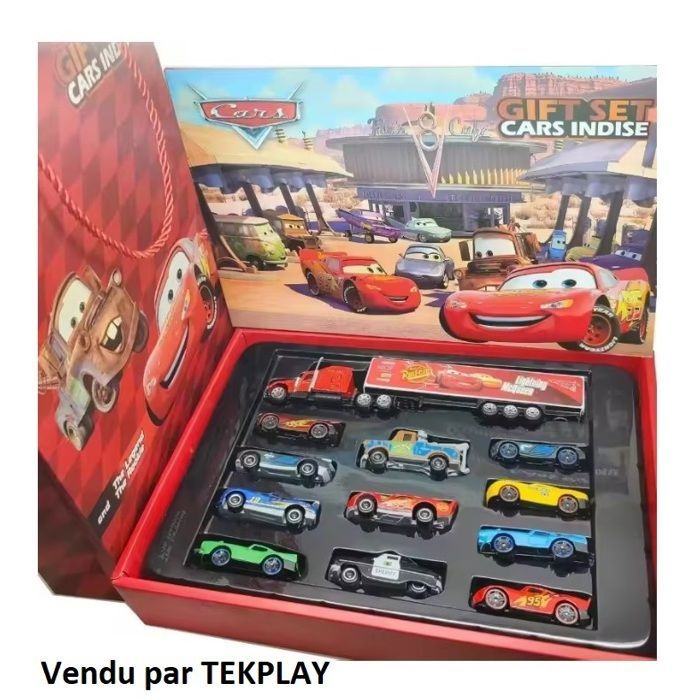 Coffret 12 Voitures Film Cars Métal Moulé  Véhicules Miniatures Flash Mcqueen Jouet Enfant Collection