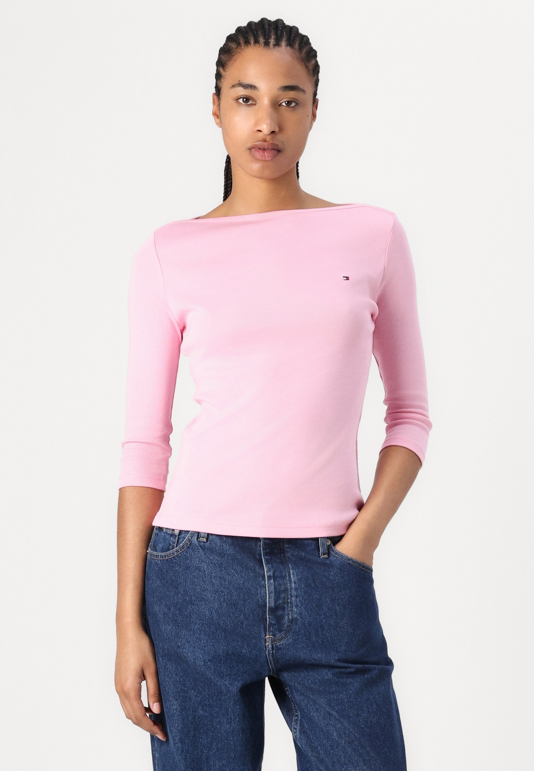 Tommy Hilfiger NIEUWE CODY SLIM BOAT - Top met lange mouwen - klassiek roze