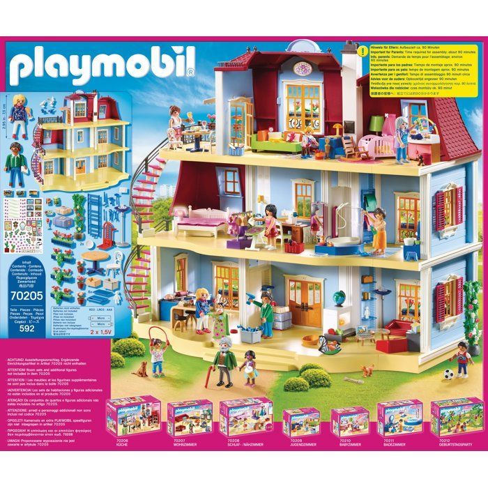 PLAYMOBIL 70205 Groot traditioneel huis, poppenhuis, 592 onderdelen, geschikt voor kinderen vanaf 4 jaar