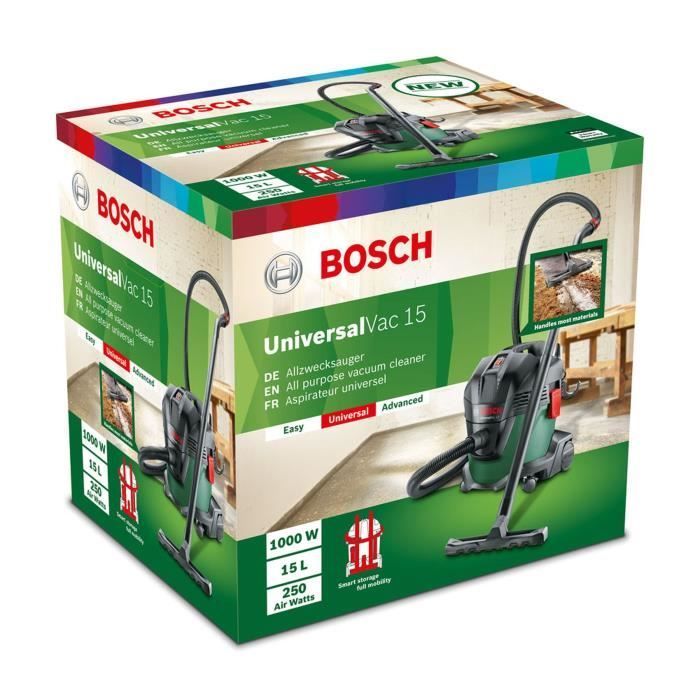 Aspiradora Bosch para sólidos y líquidos - UniversalVac 15 - 1000W - 15L - Función de soplado