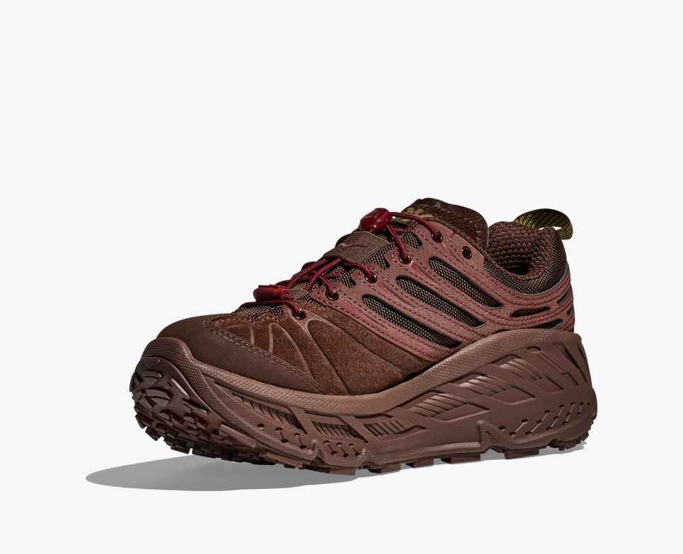 HOKA Elite Terrain System Stinson EVO OG Cold Brew / Varsity Burgundy