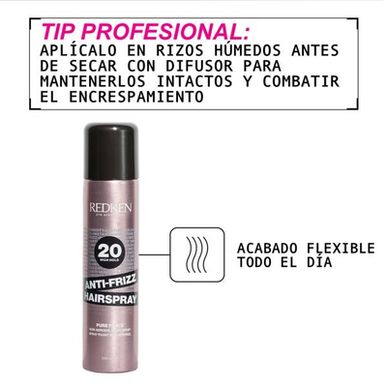 Redken Anti-Frizz -hiuslakka 20 kpl, vahva pito, intensiivinen kiilto, 250 ml