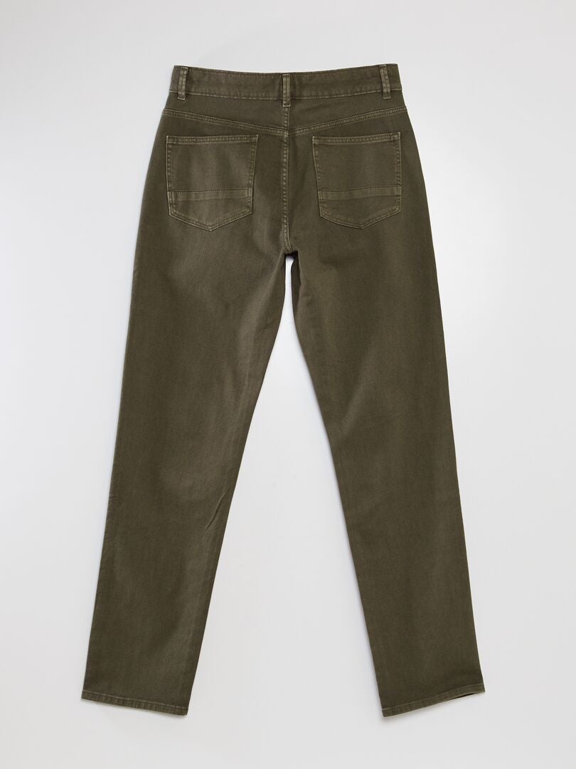 Rechte jeans - kaki