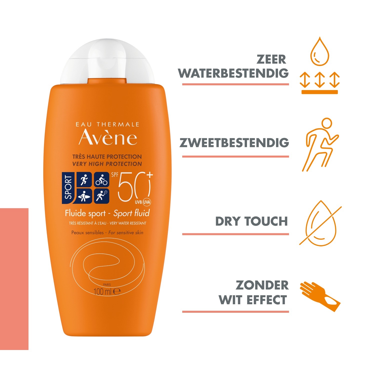 Avène krema za sunčanje Solaire Sport Fluid SPF50+ - 100 ml