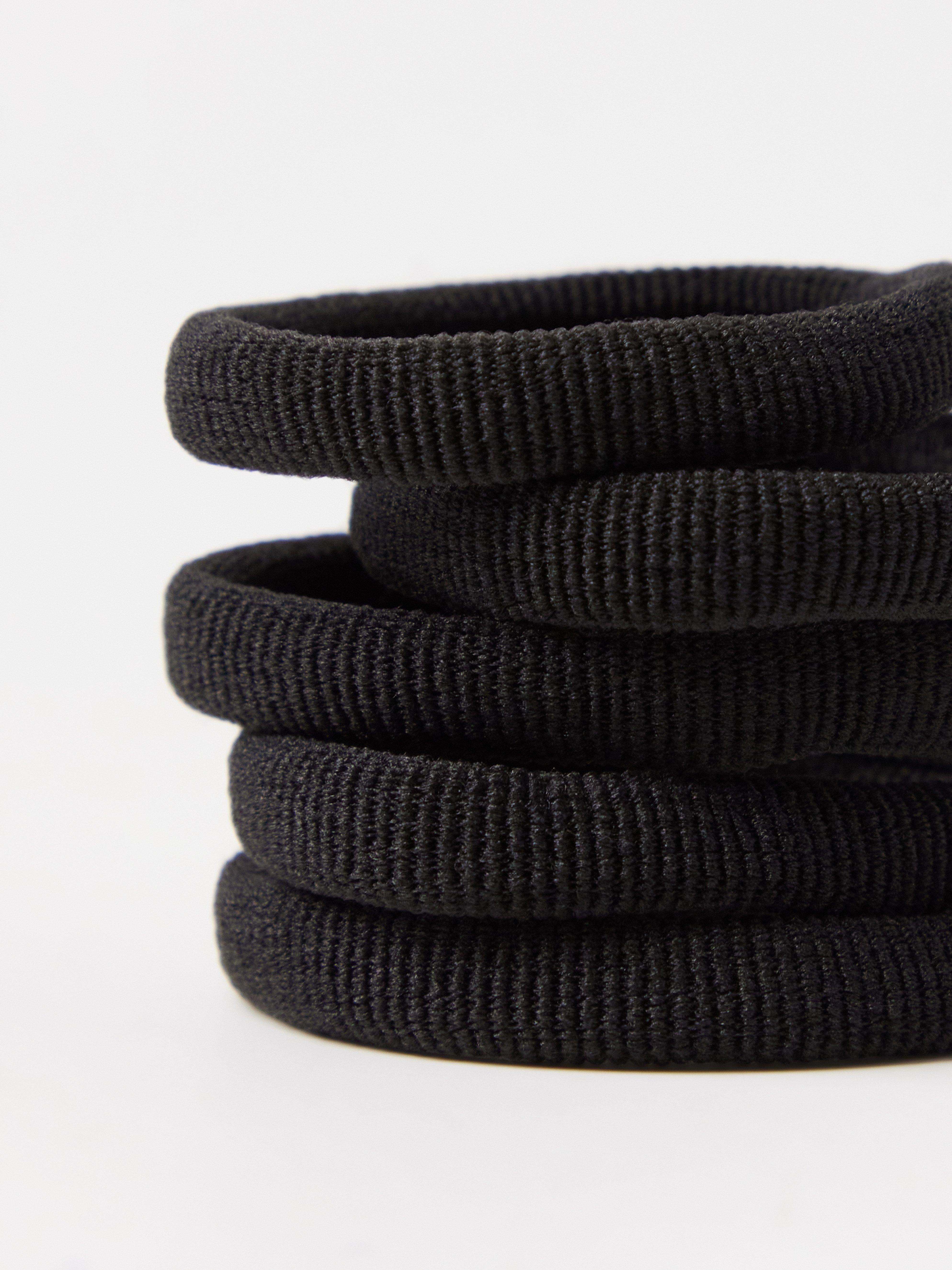Pacote com 5 unidades de hårsnoddar Black