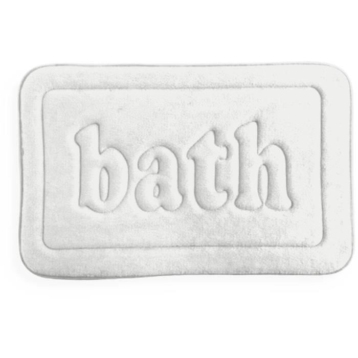 Alfombrilla de baño de espuma viscoelástica - HOY - UTILIDAD - 40 x 60 cm - Blanca